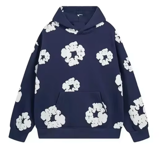 Flower Hoodie Blue